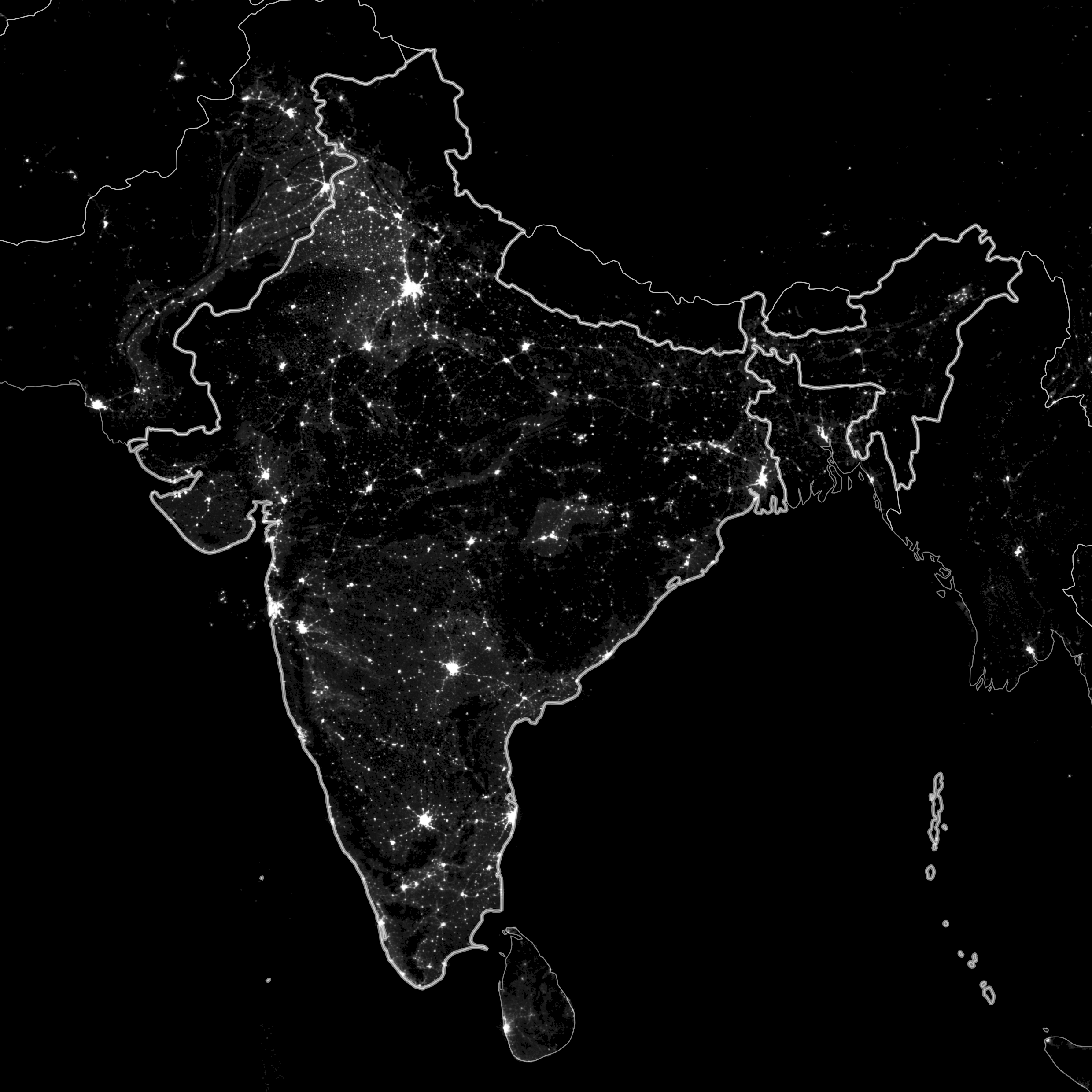 India nighttime lights